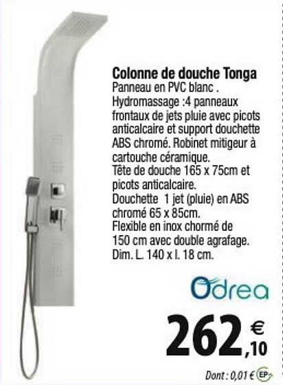 colonne de douche tonga odrea