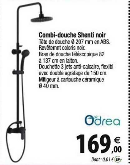 Combi-douche Shenti Noir