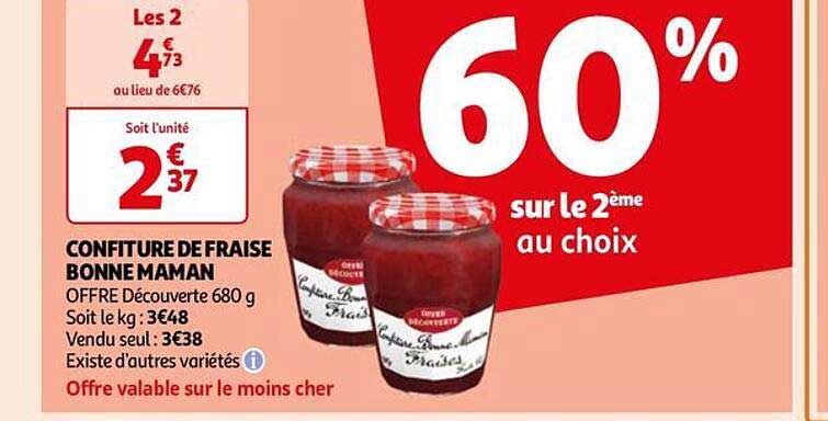 confiture de fraise bonne maman