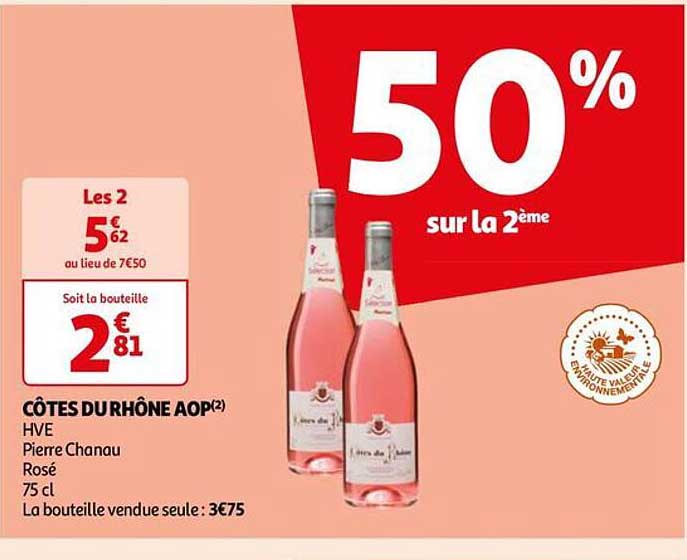 côtes du rhône aop hve pierre chanau rosé