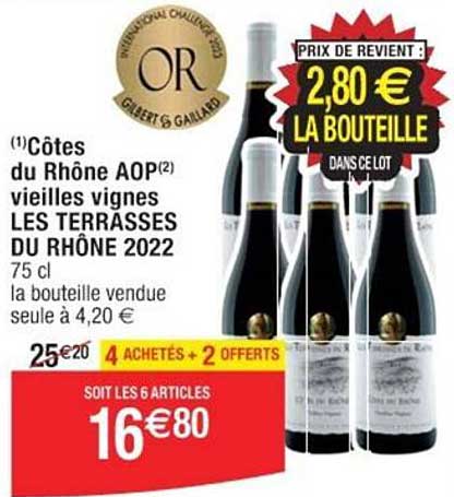 côtes du rhône AOP vieilles vignes les terrasses du rhône 2022