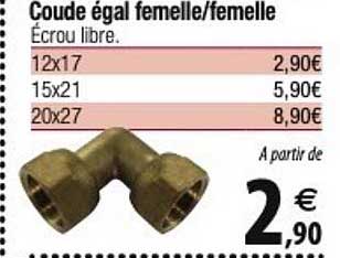 coude égal femelle/femelle
