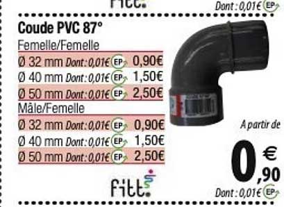 coude pvc 87° fitt