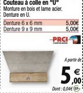 Couteau à Colle En "u"