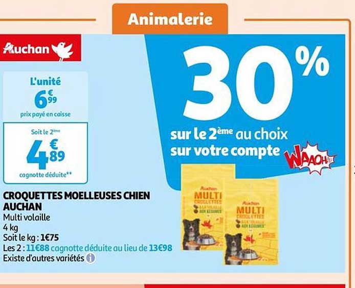 Croquettes Moelleuses Chien Auchan