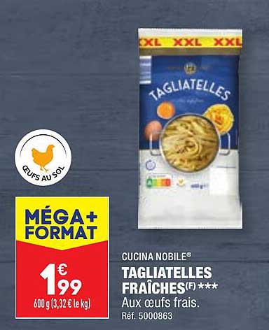 cucina nobile tagliatelles fraîches