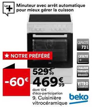 Cuisinière Vitrocéramique Beko