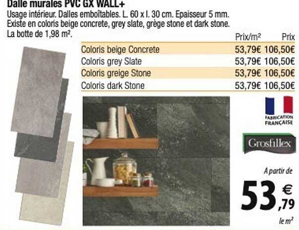 dalle murales pvc gx wall+