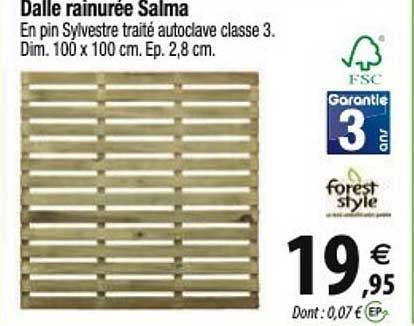 dalle rainurée salma