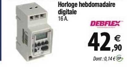 debflex horloge hebdomadaire digitale