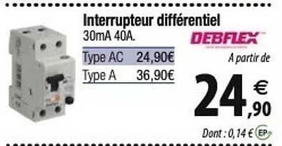 debflex interrupteur différentiel