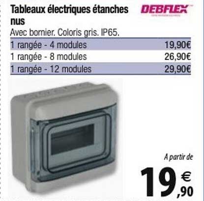 debflex tableaux électriques étanches nus