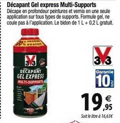Décapant Gel Express Multi-supports