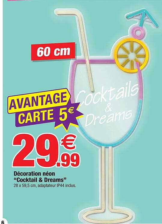 décoration néon "cocktail & dreams"