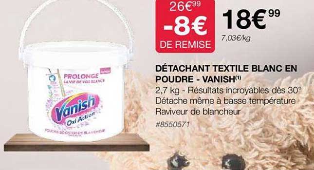 Détachant Textile Blanc En Poudre - Vanish