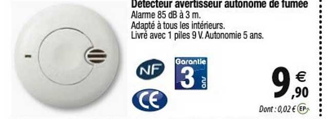 détecteur avertisseur autonome de fumée