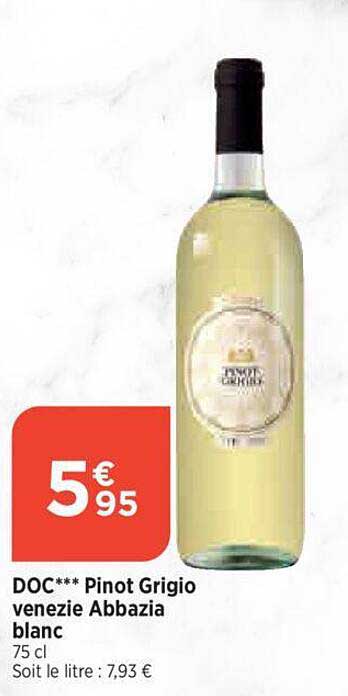 doc pinot grigio venezie abbazia blanc