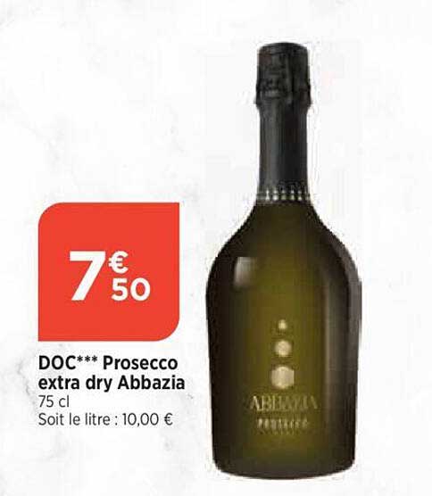 doc prosecco extra dry abbazia