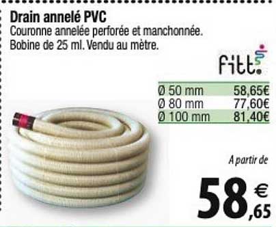 drain annelé pvc