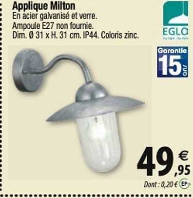 eglo applique milton