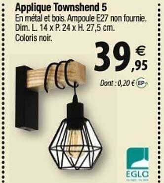 eglo applique townshend 5