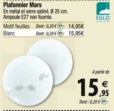 eglo plafonnier mars