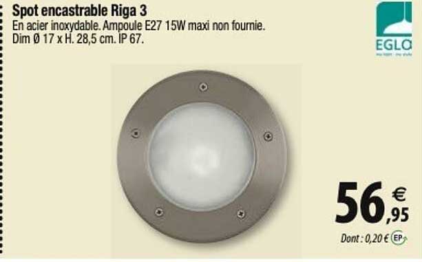 eglo spot encastrable riga 3
