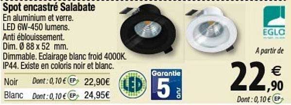 eglo spot encastré salabate