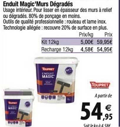 enduit magic'murs dégradés toupret