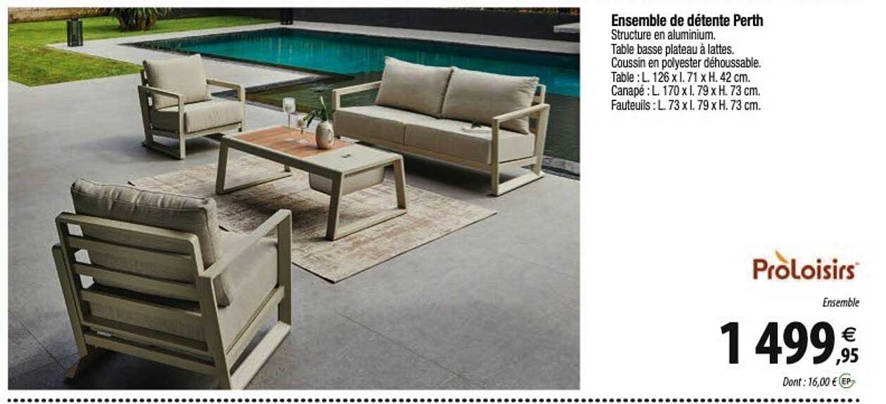 ensemble de détente perth proloisirs