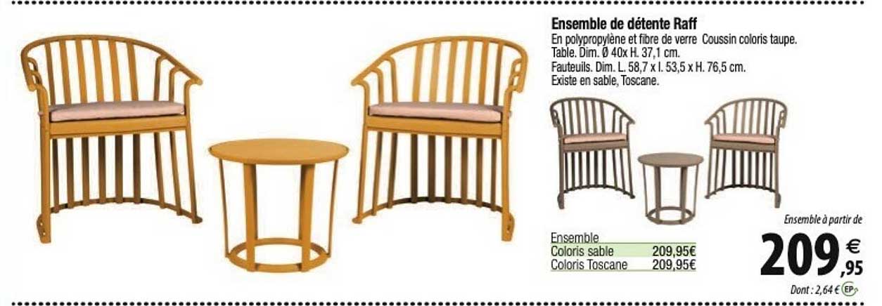 ensemble de détente raff