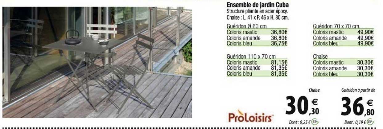 ensemble de jardin cuba proloisirs