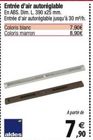 entrée d'air autoréglable aldes