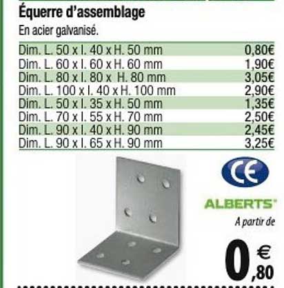 équerre d'assemblage
