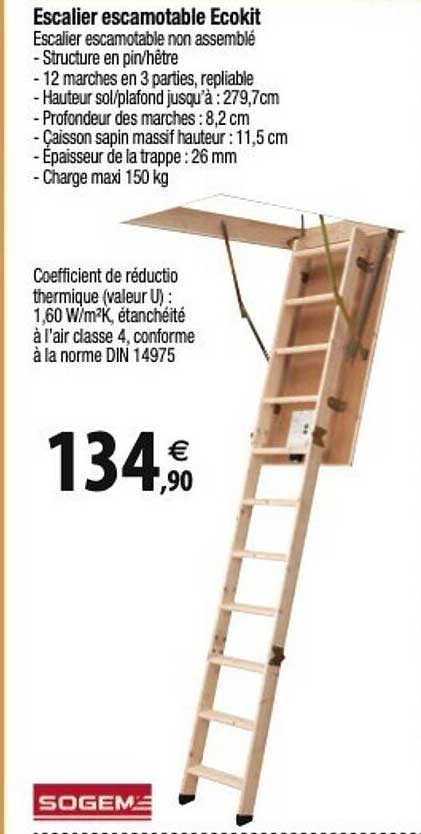 escalier escamotable  ecokit sogem