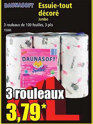 essuie-tout décoré jumbo daunasoft