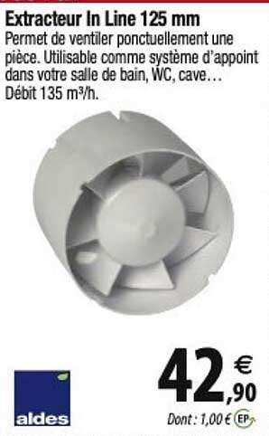 extracteur in line 125 mm aldes