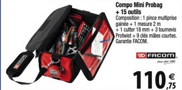 facom compo mini probag + 15 outils