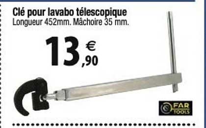 far tools clé pour lavabo télescopique