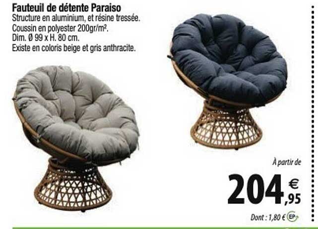 fauteuil de détente paraiso