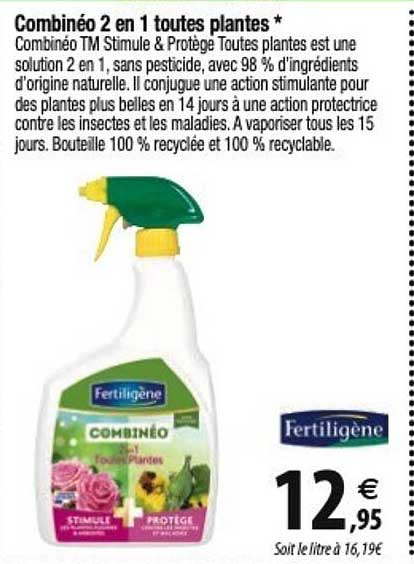 fertiligène combinéo 2 en 1 toutes plantes