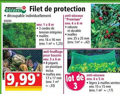 Filet De Protection Powertec Garden