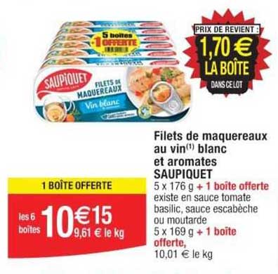 Filets De Maquereaux Au Vin Blanc Et Aromates Saupiquet