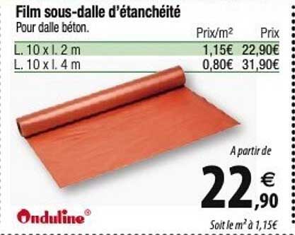 film sous-dalle d'étanchéité onduline