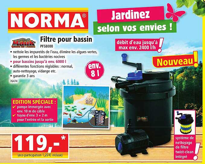 filtre pour bassin mauk