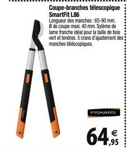 fiskars coupe-branches télescopique smartfit l86