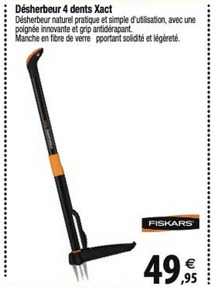 fiskars désherbeur 4 dents xact