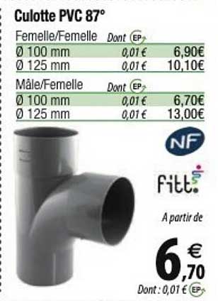 fitt culotte pvc 87°