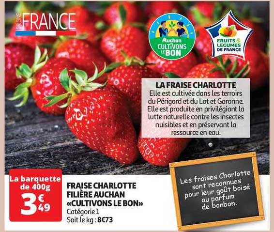 fraise charlotte filière auchan «cultivons le bon»