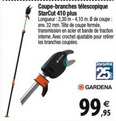 Gardena Coupe Branches Télescopique Starcut 410 Plus